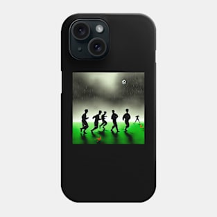 Soldiers playing soccer Phone Case