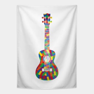 Ukulele Colorful Texture Tapestry