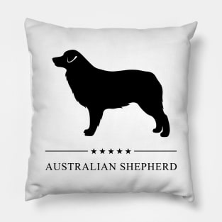 Australian Shepherd Black Silhouette Pillow