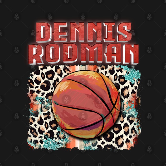 Retro Basketball Pattern Rodman Birthday Classic Colorful Sport by Samuel Young Shop