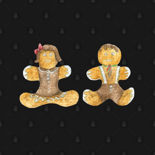 Gingerbread boy and girl by lisenok