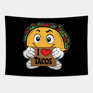 I Love Tacos, Cartoon Taco Tapestry