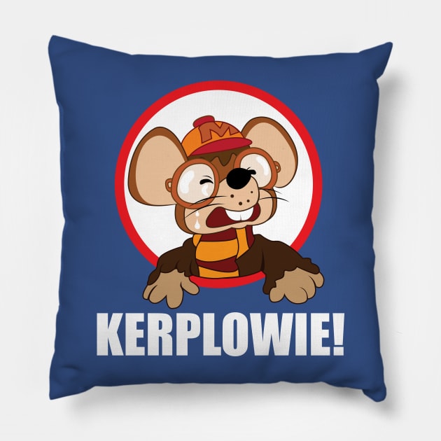 Kerplowie! Albert Mouse Pillow by Underdog Designs