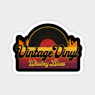 Vintage Vinyl Whiskey Blues Magnet