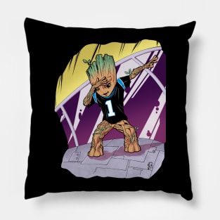 Baby Groot Dabbing (Panther Jersey) Pillow