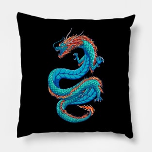 aggressive Japanese Dragon Pillow