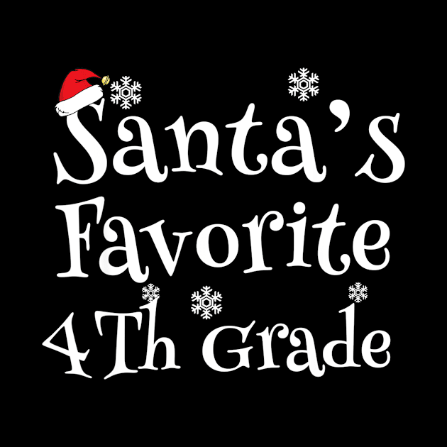 Santa's Favorite Fourth Grade Funny Teacher Gift School by Sharilyn Bars