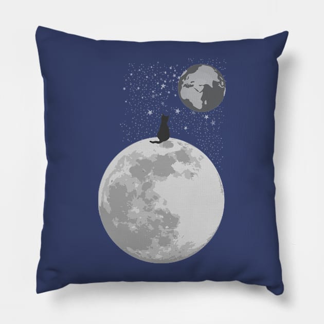 Space Cat Pillow by TinkM