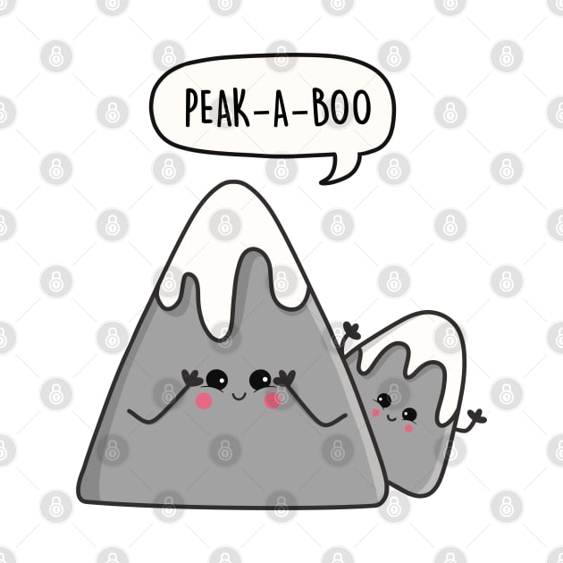 Peak-a-boo mountain pun by LEFD Designs