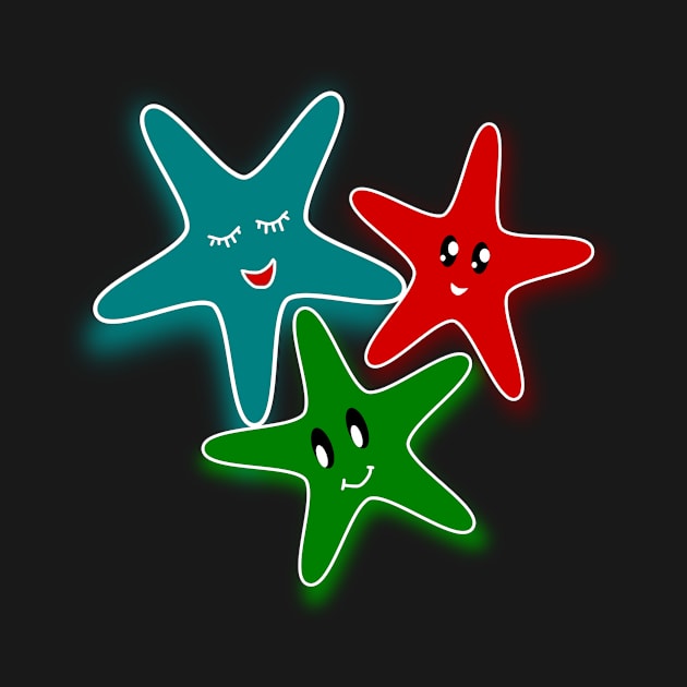 Colourful starfish by RAK20