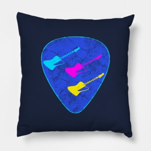 Retro 80s Guitars Pillow