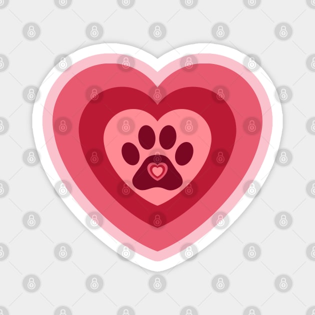 Animal lover Valentine's Day Theme Magnet by MCsab Creations