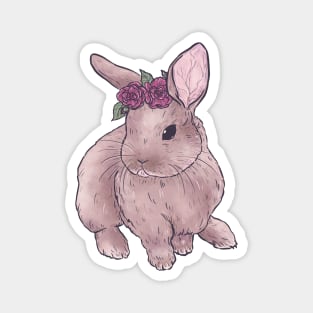 Bunny with Flowers Magnet