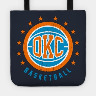 OKC Basketball Vintage Distressed Tote