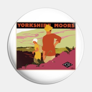 Vintage British Travel Poster: The Yorkshire Moors Pin