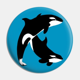 Orca pair Pin