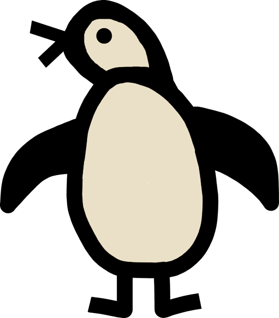 Cute Animals Penguin Portrait Kids T-Shirt by ellenhenryart