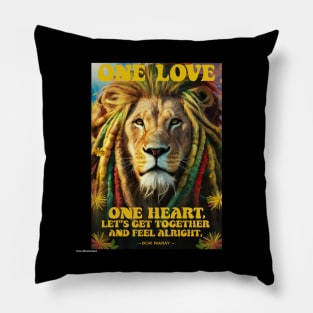 love reggae lion Pillow