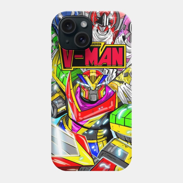 Combine ! Grand Victory Robo ! Phone Case by Special Squadron V-Man