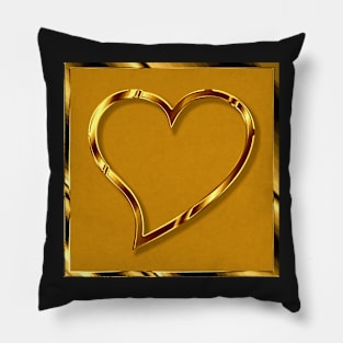 Valentine heart in gold look Pillow