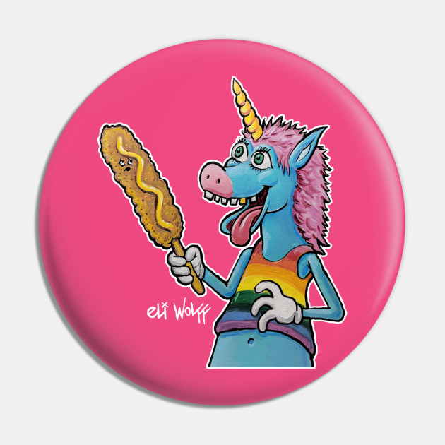Unicorn Corndog Unicorn Pin Teepublic Au