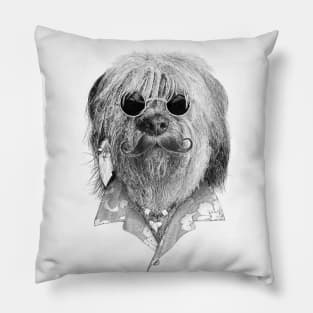 Hippie Surf Dog Pillow