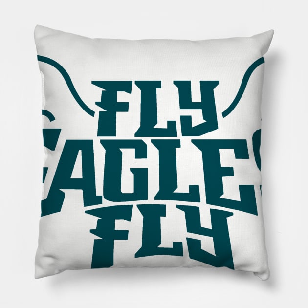 Fly Eagles Fly Pillow by FanSwagUnltd