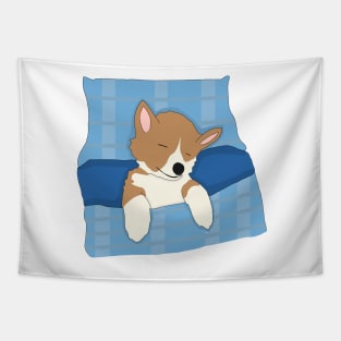 Sleepy corgi Tapestry