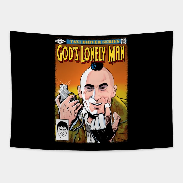 God´s Lonely Man (no Blood) Tapestry by MarianoSan