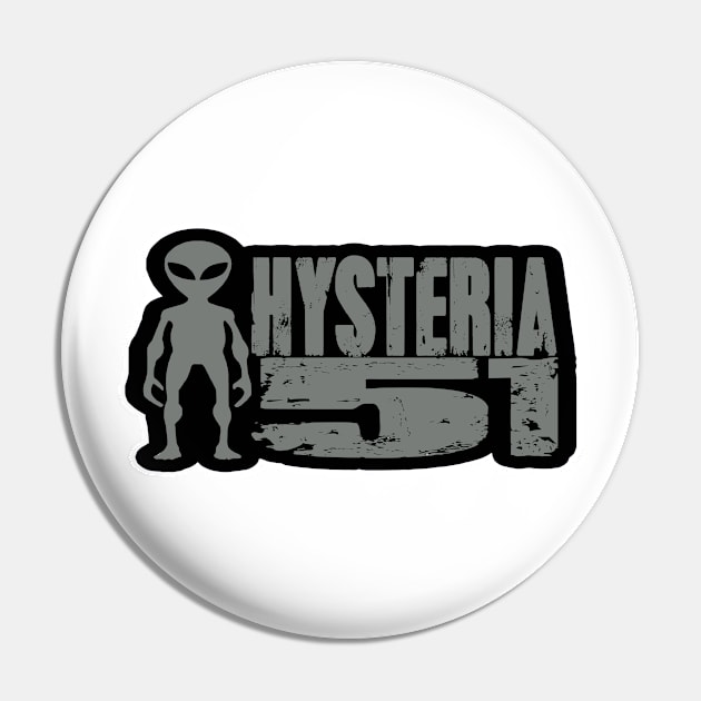 Hysteria 51 Logo Dark Pin by Hysteria 51's Retro - RoundUp