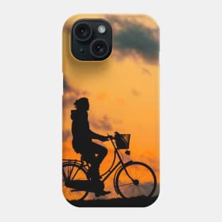 biking in the sunset Phone Case