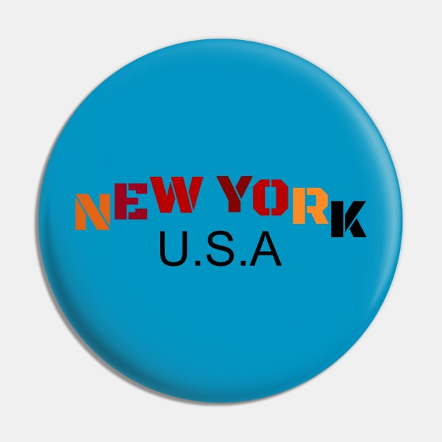 New York Pin by CreativeIkbar Prints