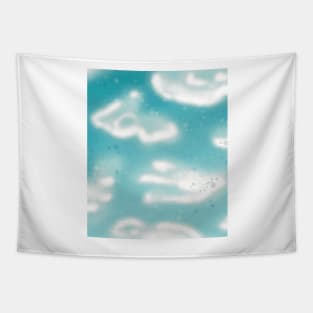 Cloudy Skies Aesthetic | Nature | Silver-Lining Tapestry