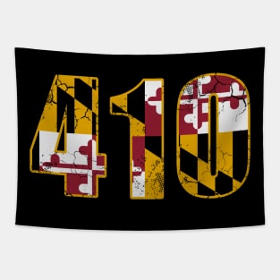 Maryland Flag 410 Area Code Tapestry