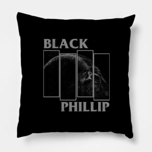 Black Phillip (Distressed Version) Pillow