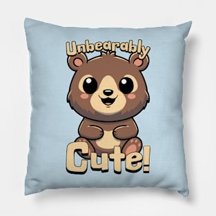 Unbearably Cute! Kawaii Bear Pun Pillow