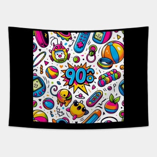 Retro 90s Vibe - Vintage Style Fashion Tee Tapestry