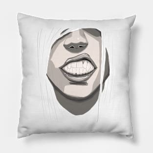 Seductive and Fierce Vampire Comic Tee Pillow