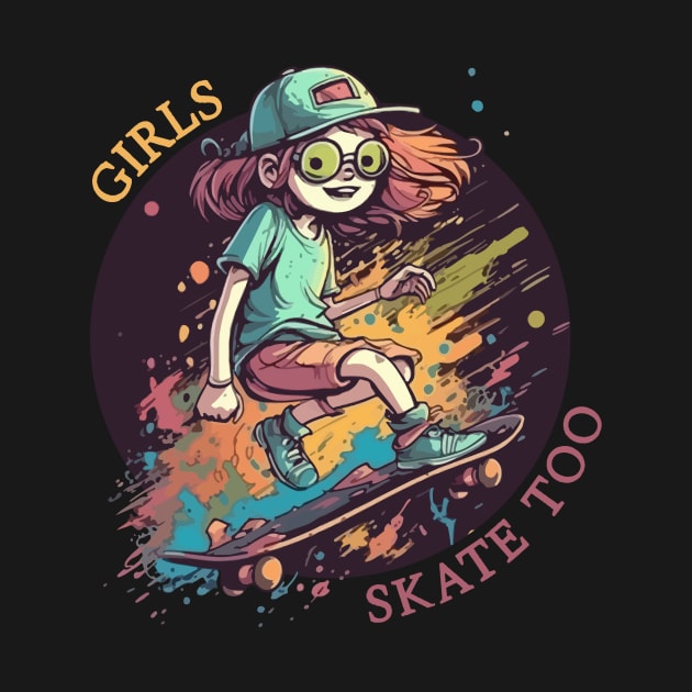 Girls Skate Too by Urbana Fly