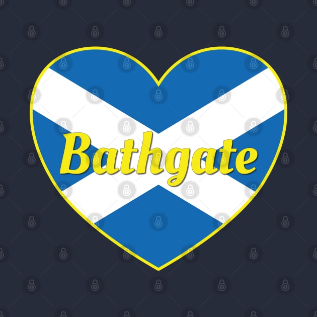 Bathgate Scotland UK Scotland Flag Heart by DPattonPD