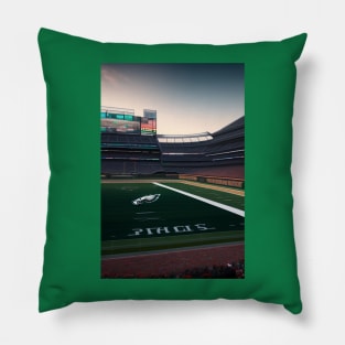 philadelphia eagles stadium artwork graphic design Pillow