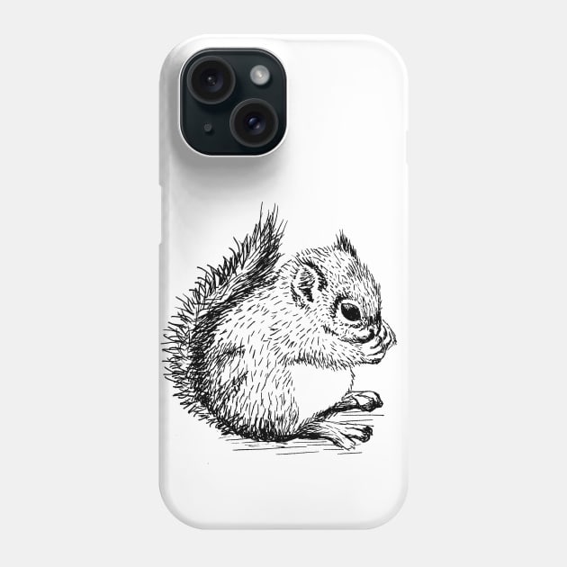 Cute squirrel Phone Case by rachelsfinelines