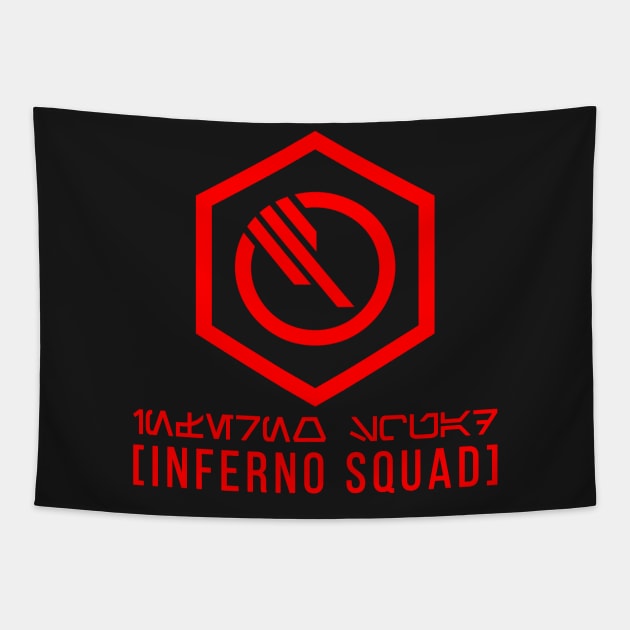 Inferno Squad Emblem 2 Tapestry by amirsidek