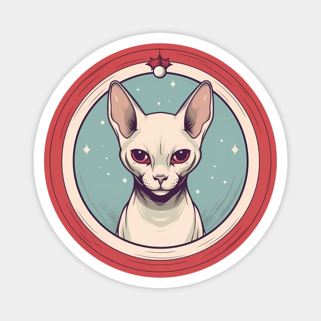 Sphynx Cat Xmas Ornament, Love Cats Magnet by logiamerch