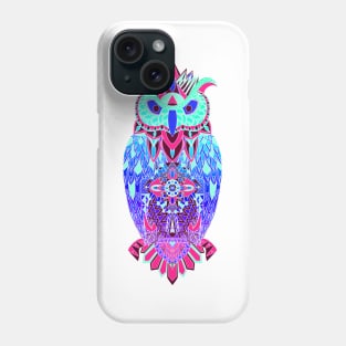 owl in wisdom mandala pattern ecopop art Phone Case