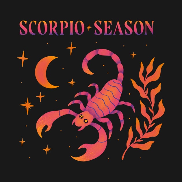 Scorpio Season illustration Zodiac Sign art by WeirdyTales