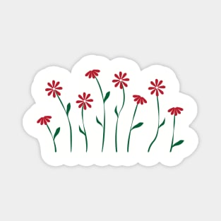 Tiny little red flowers Magnet