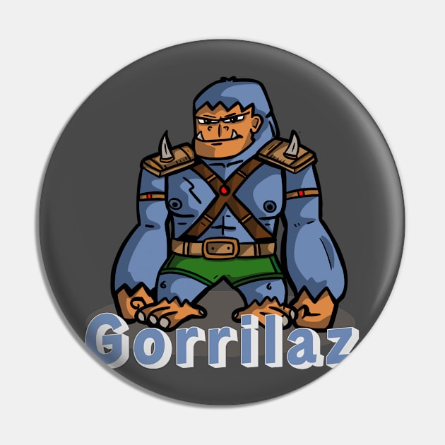 Gorilla Monster Warrior Pin by RiyanRizqi