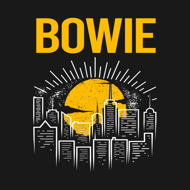 Disover Yellow Moon Bowie - Bowie - T-Shirt