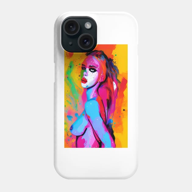 Funky Sexy Colorful Hippie Popculture Popart Trippy Women Phone Case by ShopSunday